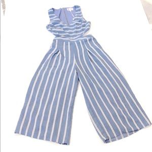 L’Atiste by Amy romper blue and white stripe